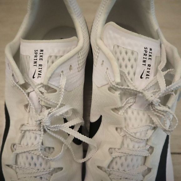 Nike DC8753 100 Men's Sz 13 White Zoom Rival Sprint 10 Track & Field Cleats - Picture 3 of 6